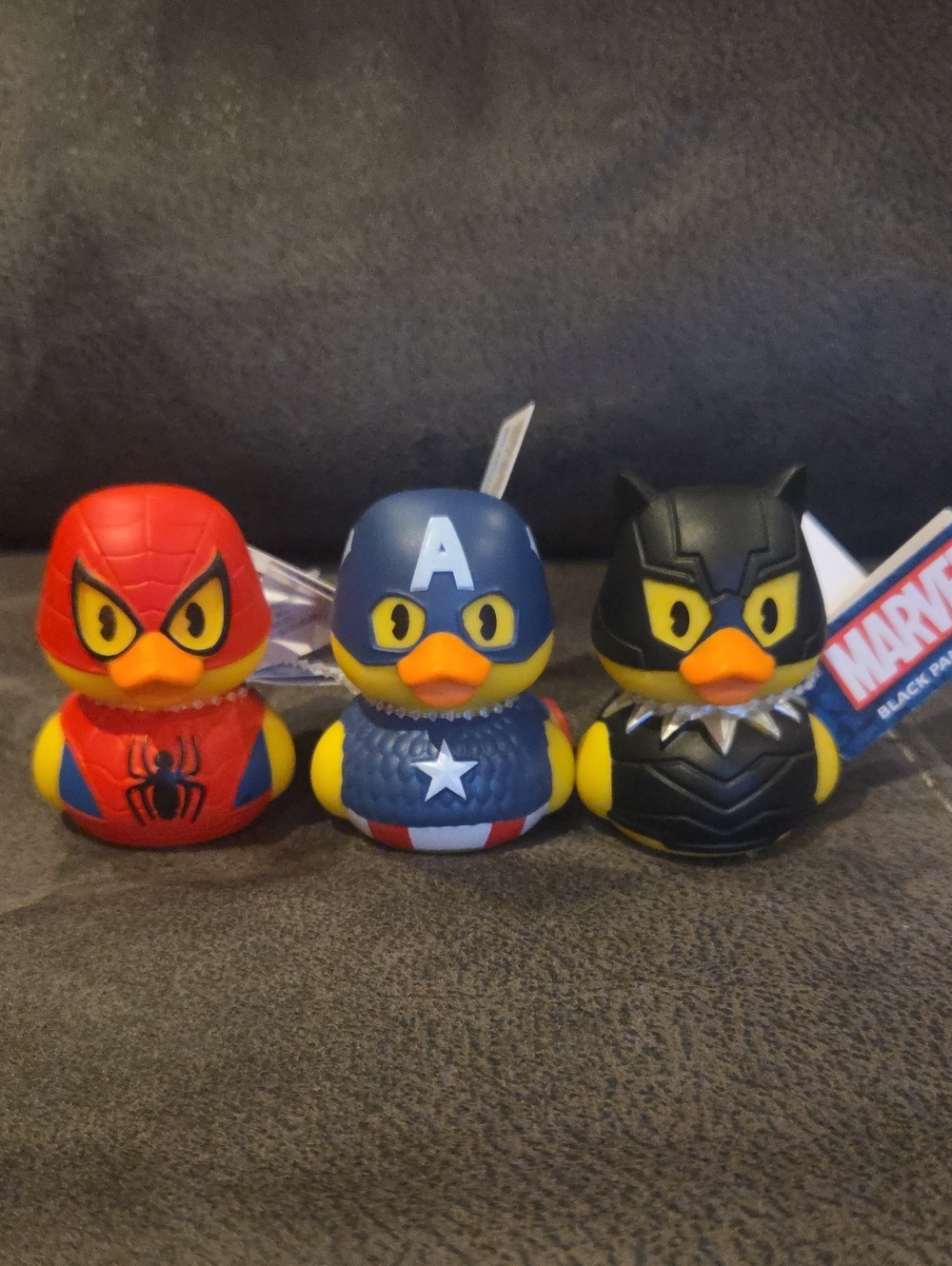 Marvel Duckalooz Rubber Duck Set - Spiderman, Captain America And Black Panther